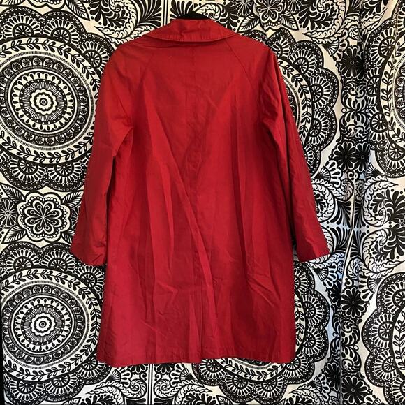 VTG Samuel Martin, Ltd. The Flag Line Nino Lightweight Cranberry Red Raincoat - Picture 8 of 10